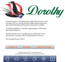 Dorothy: Nový internetový prohlížeč s WebKit jádrem se představuje