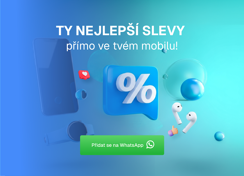Přidej se do naší WhatsApp skupiny, kde jako první dostaneš tipy na nejlepší slevy a limitované nabídky přímo do svého mobilu!