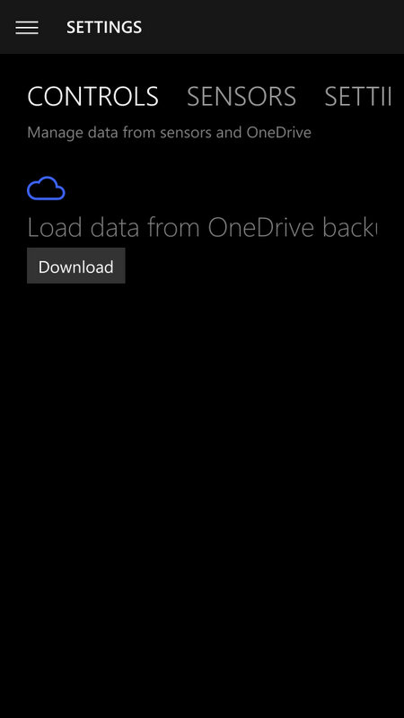 controls bez load data from sensors