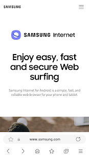 Samsung Internet Browser Beta Screenshot