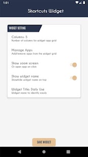 Shortcuts widget - Apps Folder Screenshot