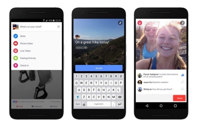 Živé videopřenosy od Facebooku míří na Android: Zatím jen v USA