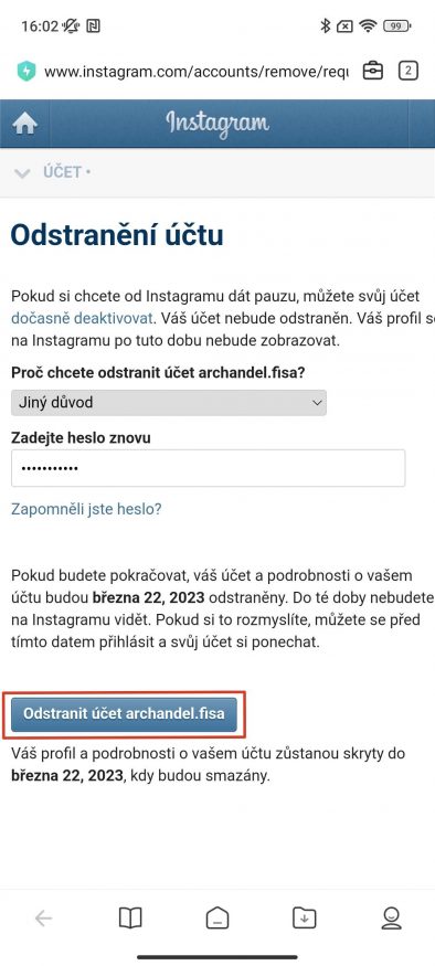 instagram android navod 01