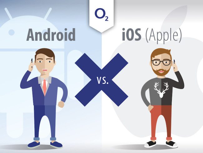 Android vs. iPhone: Kdo víc provolá a prodatuje? (infografika O2)