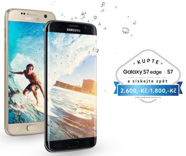 Při koupi Galaxy S7 edge můžete od Samsungu získat až 2600 Kč nazpět