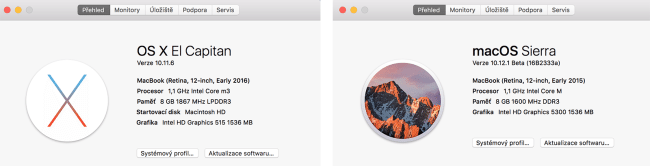 Hardwarová výbava letošního a loňského 12" MacBooku