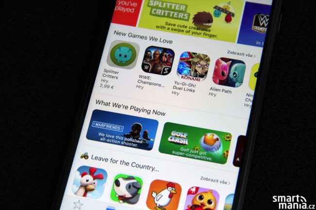 Hlavní obrazovka App Store