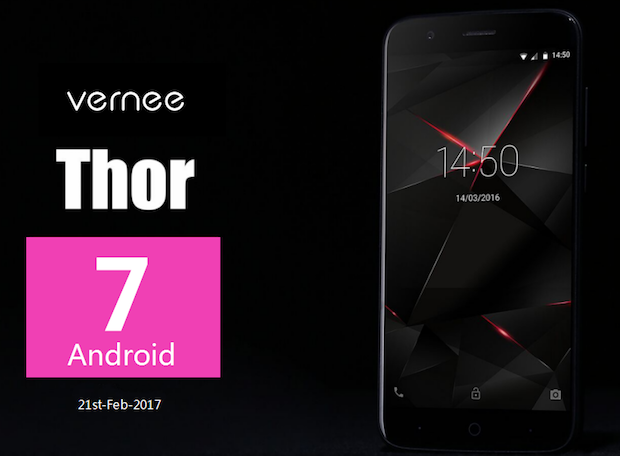 Vernee Thor dostává aktualizaci na Android 7.0 Nougat