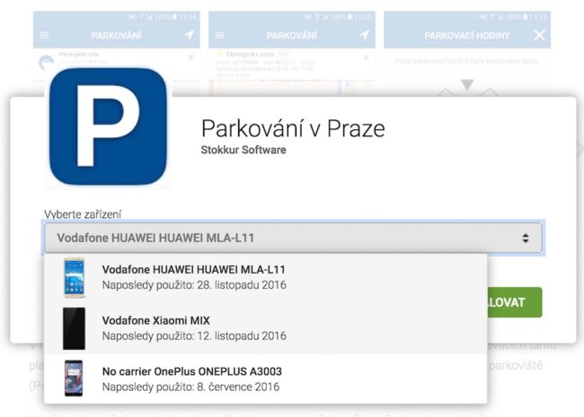 Instalace aplikace z webové verze Google Play
