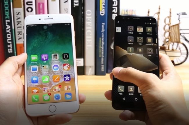 iPhone 8 a Leagoo S8