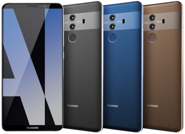 Huawei Mate 10 Pro na oficiálních snímcích, které před nedávnem unikly na internet