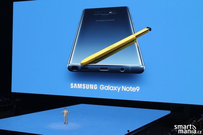 Představení Samsungu Galaxy Note9 na tiskové konferenci v New Yorku