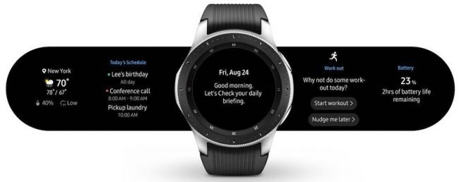 Takto může vypadat denní přehled na Galaxy Watch