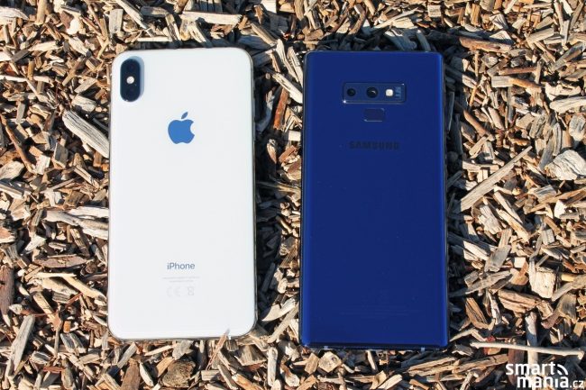 iPhone Xs Max a Samsung Galaxy Note 9
