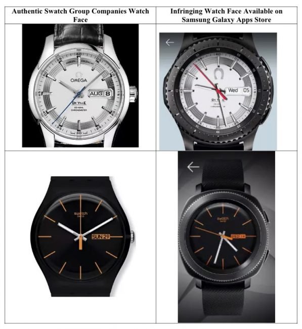 Zde je přehled ciferníků od výrobců třetích stran, kvůli kterým chce Swatch žalovat Samsung.
