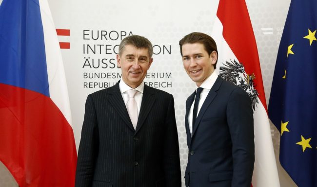 Andrej Babis Sebastian Kurz 2015