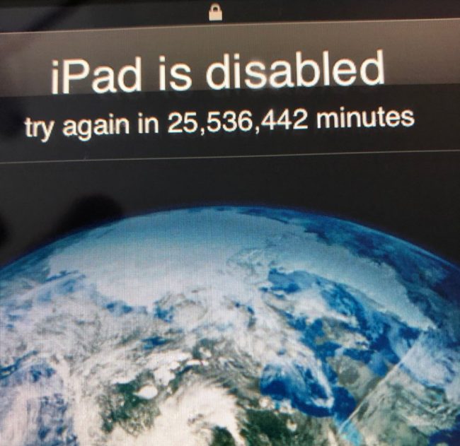 Locked iPad
