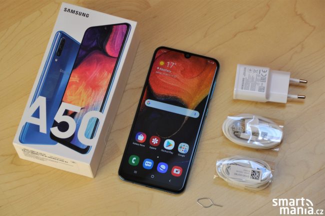 Samsung Galaxy A50 & obsah balení