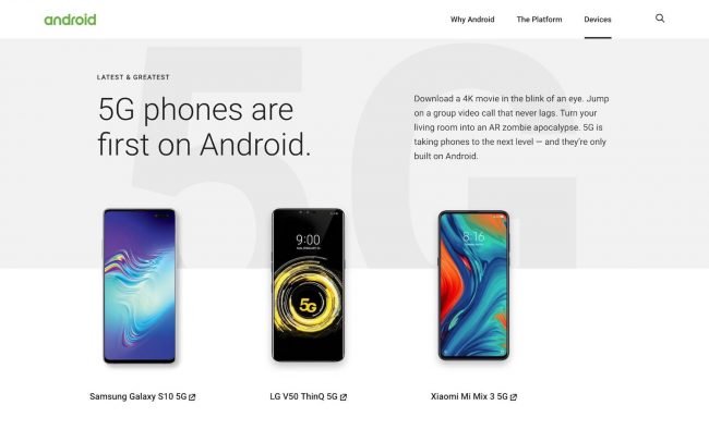 Na webu Android.com už zmínku o Huawei nenajdete