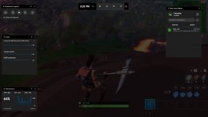 Herní panel ve Fortnite