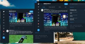Twitter nainstalovaný z Edge (vlevo) a Twitter ze Store (vpravo)