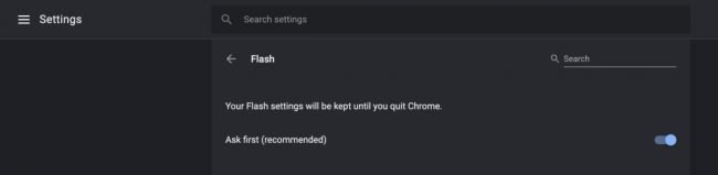 chrome 76 flash