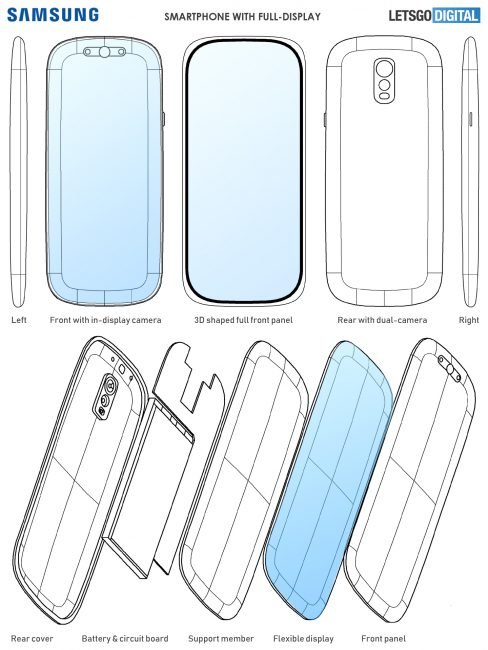 galaxy s11 2 Samsung Galaxy S11 by mohl mít hodně neobvyklé tvary, odhaluje patentová přihláška