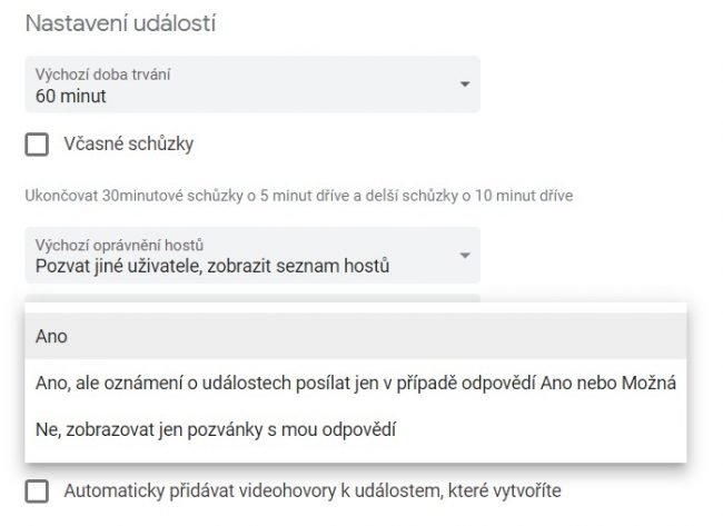 google kalendar udalost oznameni