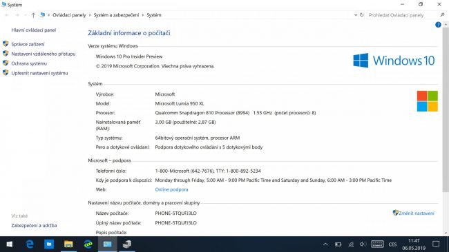 Windows 10 na Lumii 950 XL
