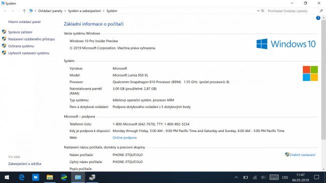 Snímek obrazovky 4 Windows 10 na Lumii 950 XL