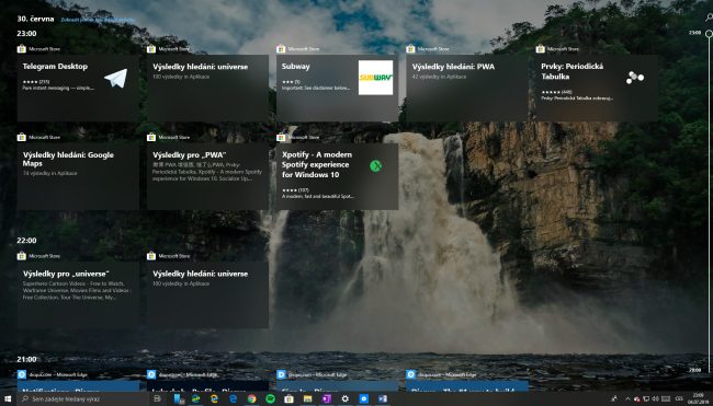 Časová osa Windows