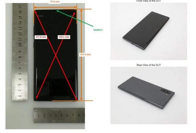 Samsung Galaxy Note 10 na snímcích z FCC