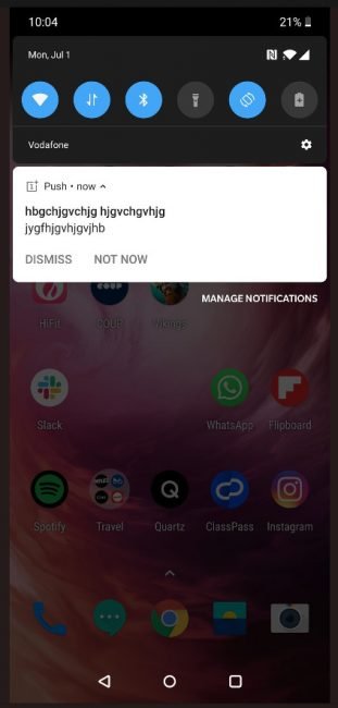 one plus spam notifications