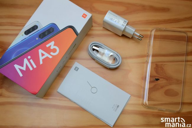 Xiaomi Mi A3 a obsah balení