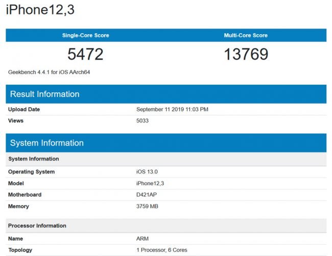 a13 benchmark