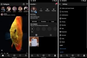 instagram dark mode