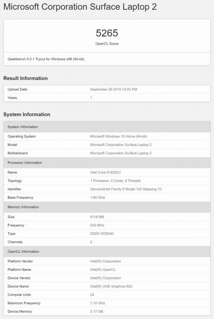 geekbench 5 gpu