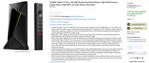 nvidia shield tv pro amazon leak