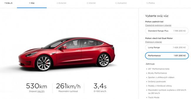 tesla konfigurátor 1