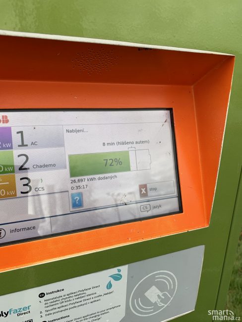 Dobito na 72 %? To stačí na luxusní dojezd do Prahy bez přemýšlení.