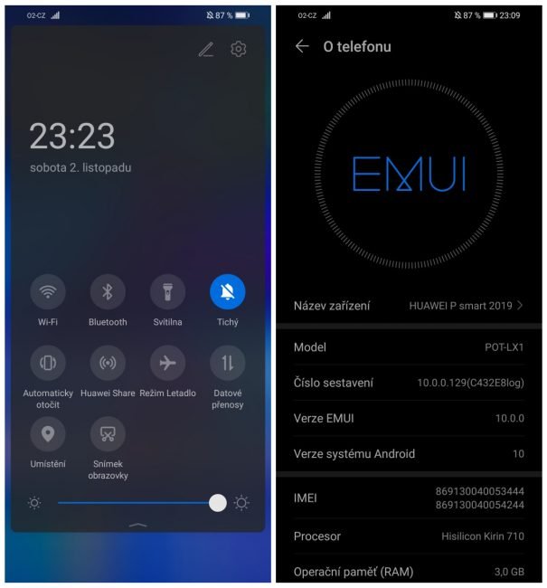 EMUI 10 2 EMUI 10 na smartphonu Huawei P smart 2019