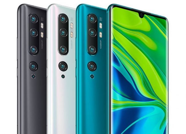 Xiaomi Mi Note 10 render