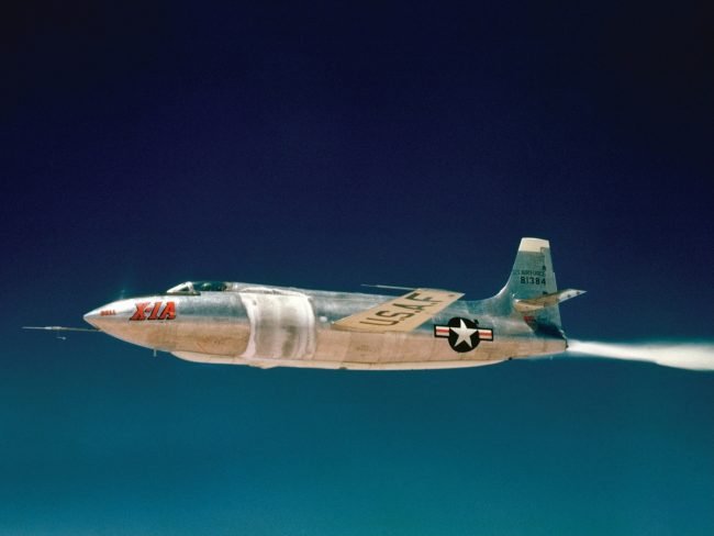 Bell X 1A in flight Bell X 1A in flight