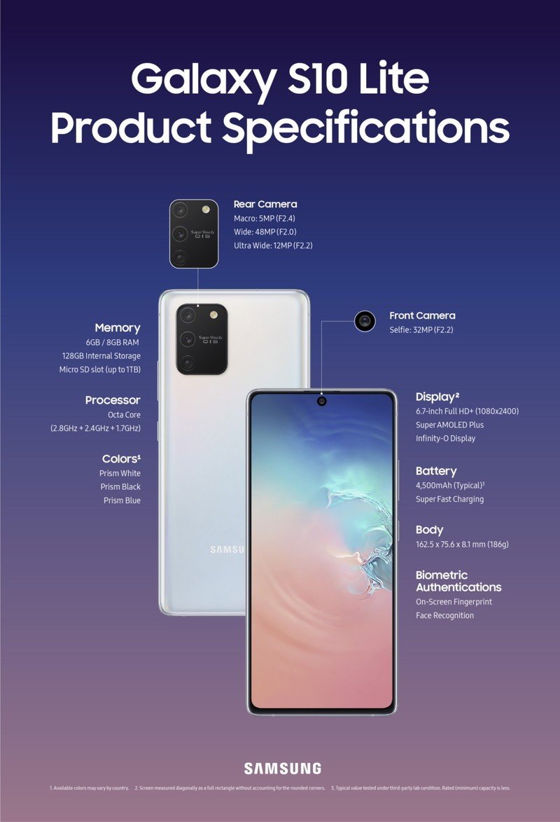 samsung galaxy s10 lite 6.7