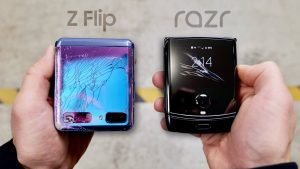 Z Flip vs RAZR drop test