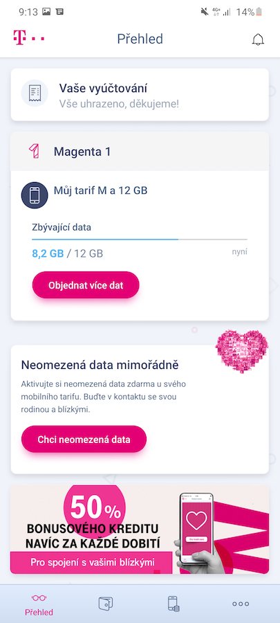 Jak si aktivovat Neomezená data T-Mobile?