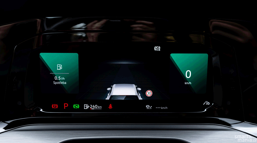 Volkswagen naplno využil možnosti displeje a nastavit lze stovky různých kombinací zobrazení. Volkswagen naplno využil možnosti displeje a nastavit lze stovky různých kombinací zobrazení.