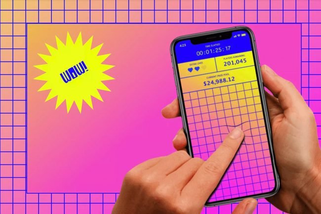 finger on the app