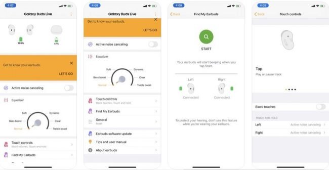 galaxy buds live app