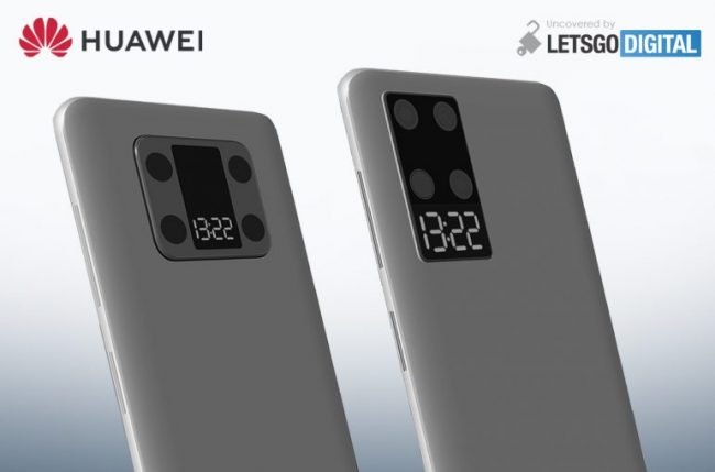 Huawei patent telefon s druhym displejem 01